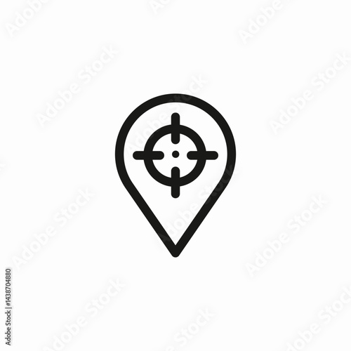 target location icon sign vector