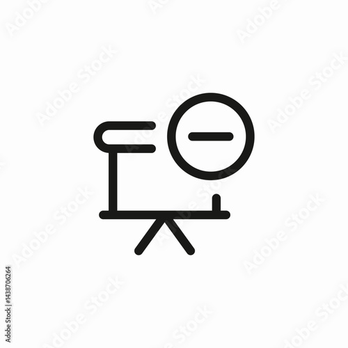 video camera minus icon sign vector