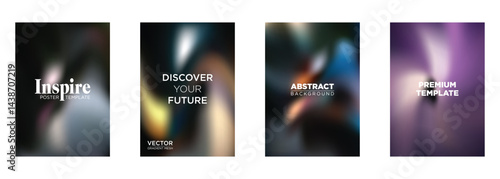 Abstract Gradient Mesh Poster Templates Inspire, Discover Future