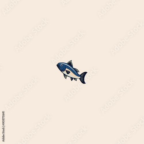 Colorful cod fish icon flat vector design.