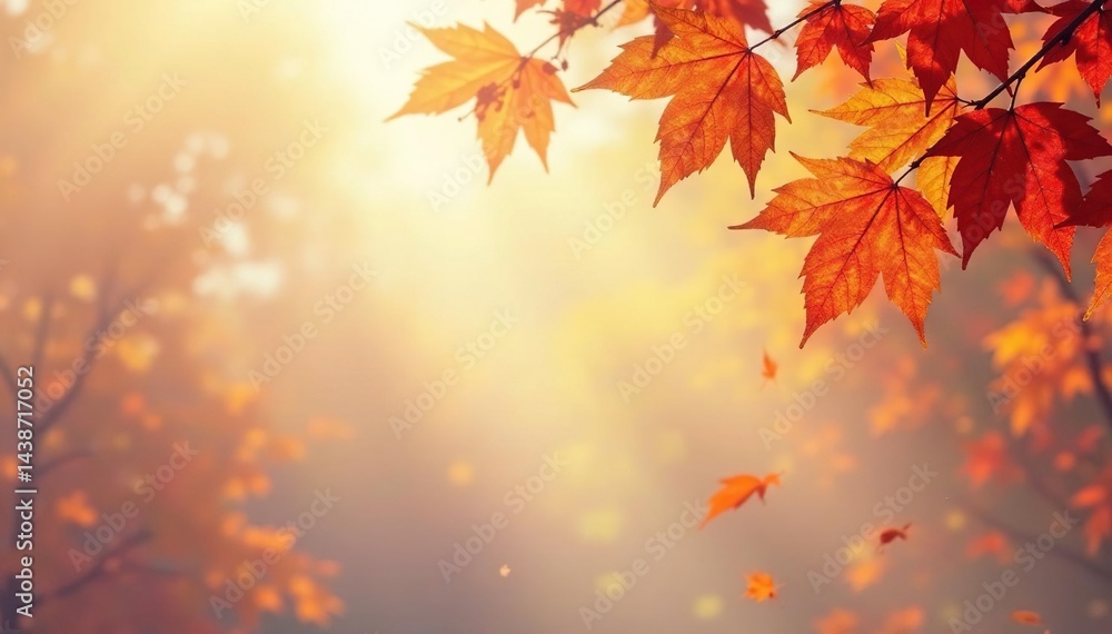 Abstract autumn leaves forming a late-season design , image, orange, frost Abstract autumn leaves forming a late-season design , image, orange, frost