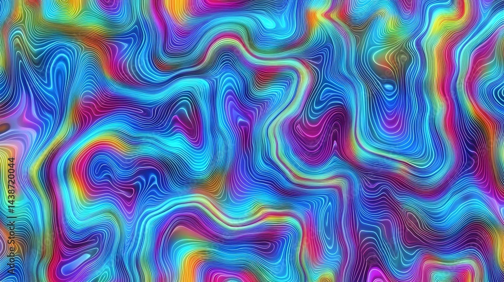 Abstract Vibrant Rainbow Swirl Lines Pattern Background Abstract Vibrant Rainbow Swirl Lines Pattern Background