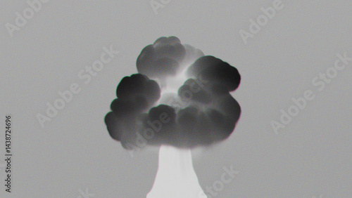 Фотография Mushroom Cloud Atomic Bomb Explosion World War 3 3d Illustration
