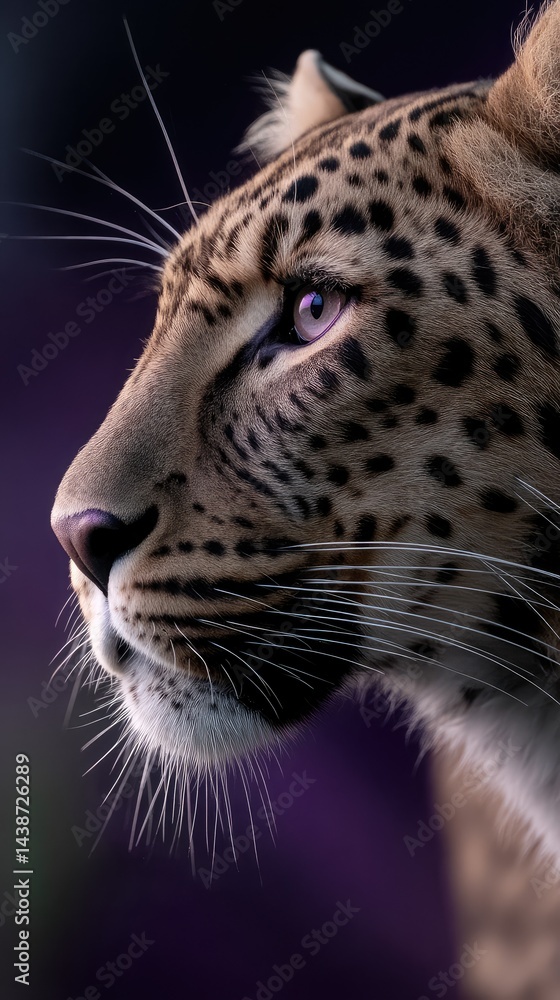 Obraz premium Leopard profile close-up