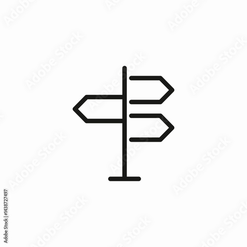 multiple direction sign icon sign vector