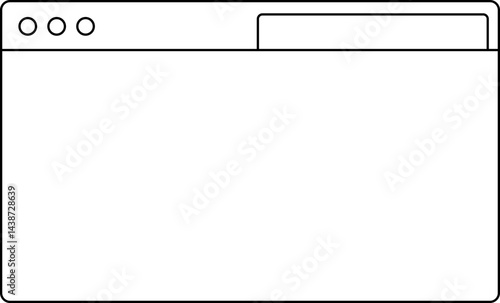 Small Rectangular Browser Window UI Outline