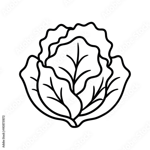 outline of a mushroom line art vector