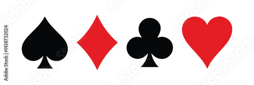 suite deck playing card white background.
