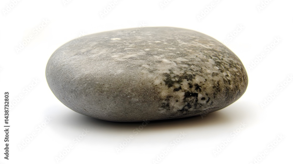 Gray Speckled River Rock Stone Pebble Smooth Texture Gray Speckled River Rock Stone Pebble Smooth Texture