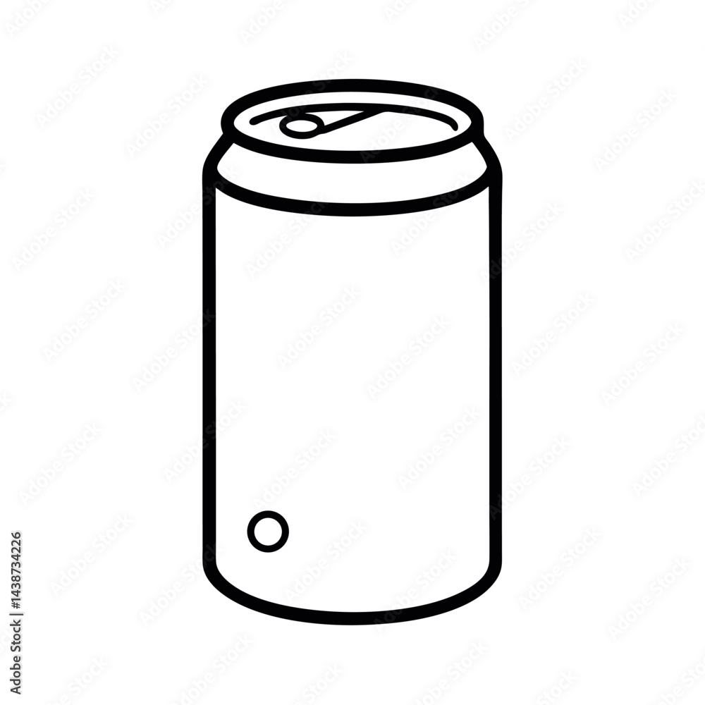 outline of a soda can line art vector outline of a soda can line art vector