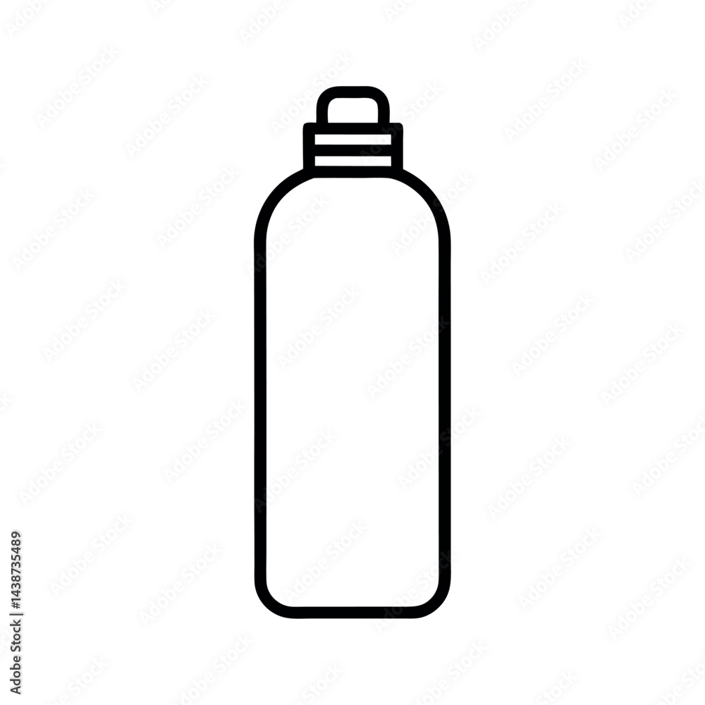 outline of a water bottle line art vector outline of a water bottle line art vector
