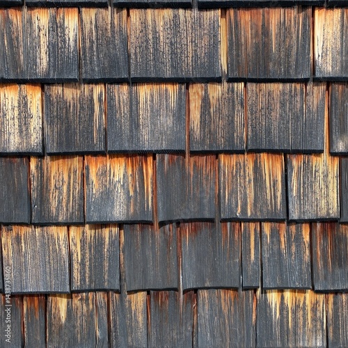 seamless weathered wood shingles texture for historic buildings and mountain lodges