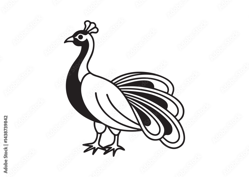 Peacock icon, Peacock silhouette Vector Peacock icon, Peacock silhouette Vector
