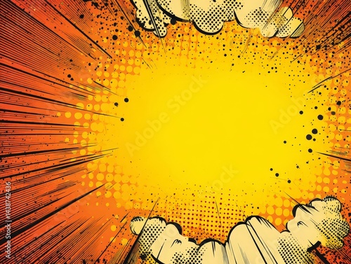 Comic Book Explosion - Retro Pop Art Background
