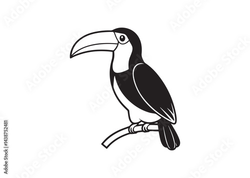 Toucan icon, Toucan silhouette Vector