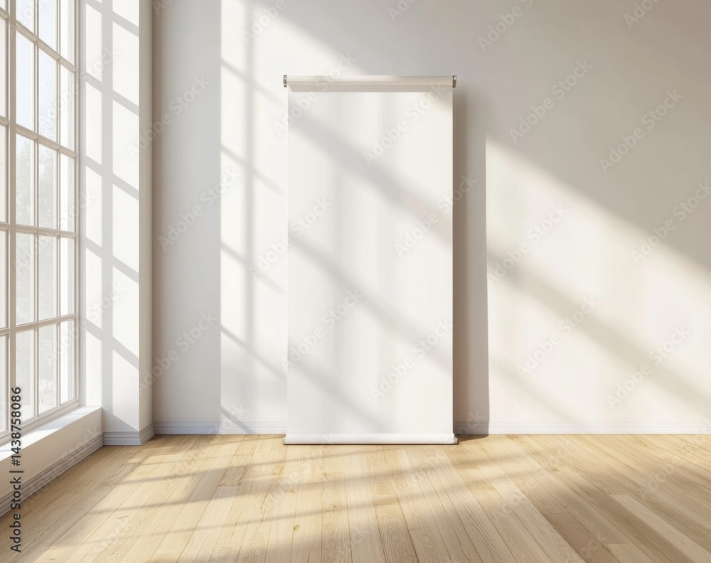 Empty room with blank canvas Empty room with blank canvas