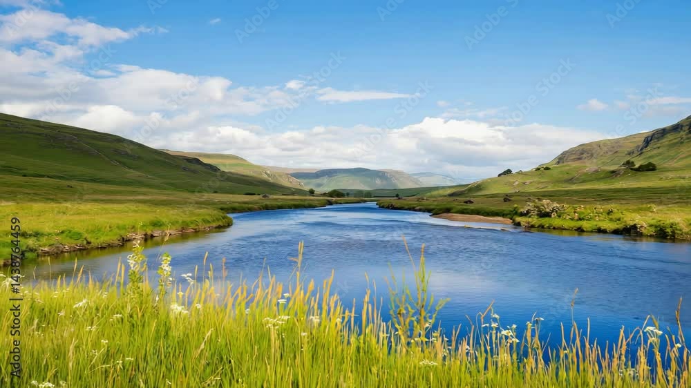 mountain lake in the summer mountain lake in the summer