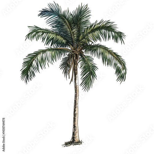 palm tree isolated on white
