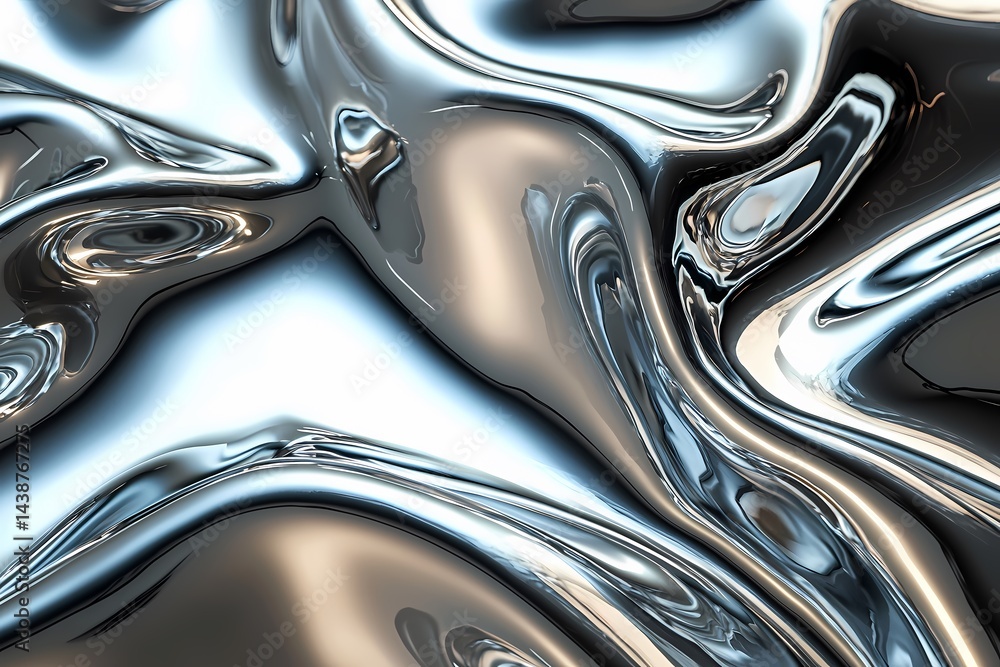 custom made wallpaper toronto digitalLiquid Metal Abstract Art Silver Fluid Swirls Reflective Surface Shimmering Light Dynamic Flow Metallic Texture Chrome