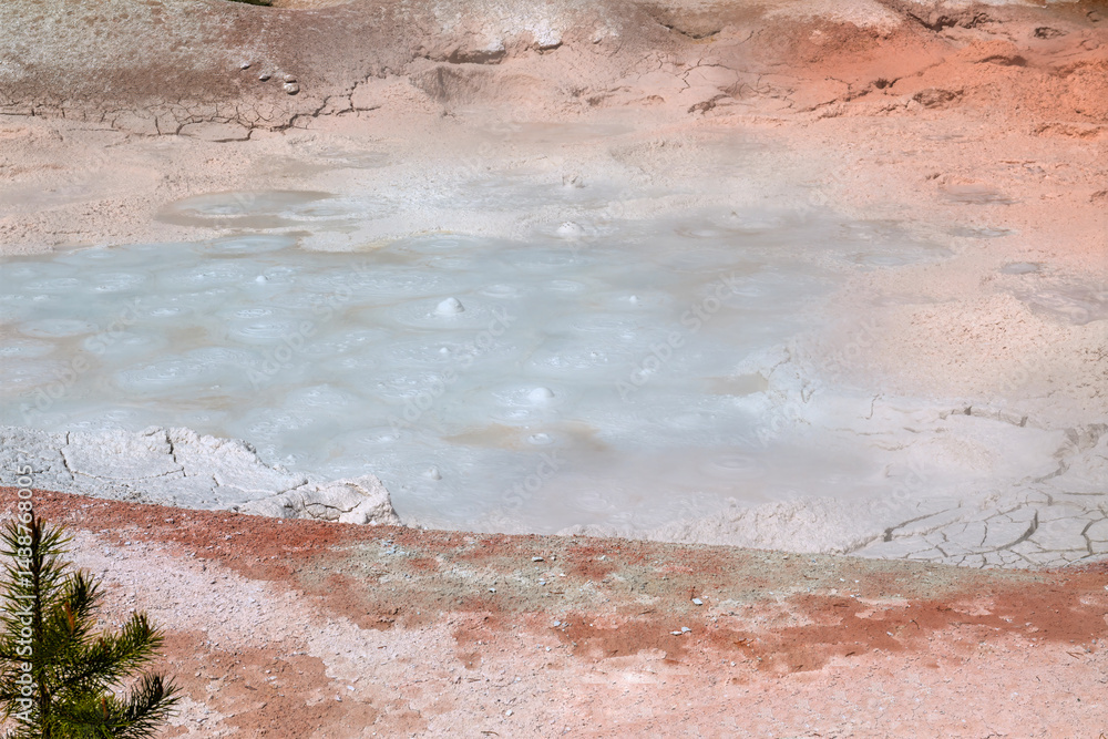 Boiling Paint Pots in the Lower Geyser Basin