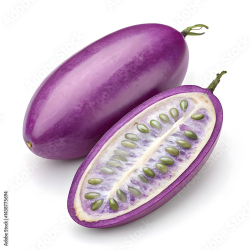 japanese fruit akebi image on white background