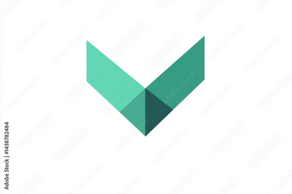 Modern, abstract, geometric V-shaped logo design Modern, abstract, geometric V-shaped logo design