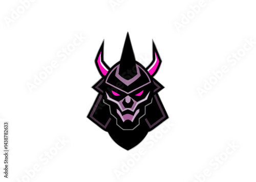 Ancient Warrior's Visage: A stylized portrayal of a formidable warrior, its stern expression and intricate features hinting at a storied past and battle-hardened spirit.