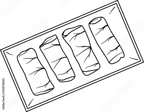 Dolma outline vector