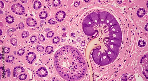 Microscopic View: Chronic Kidney Disease Impact on Renal Tissue Structure CKD Image Organ Health    