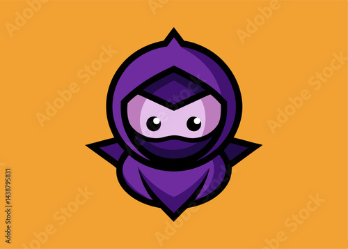 The Purple Ninja Icon: A captivating illustration of a solitary ninja cloaked in hues of purple and set against a warm, inviting backdrop. Embodying stealth, focus, and inner strength.