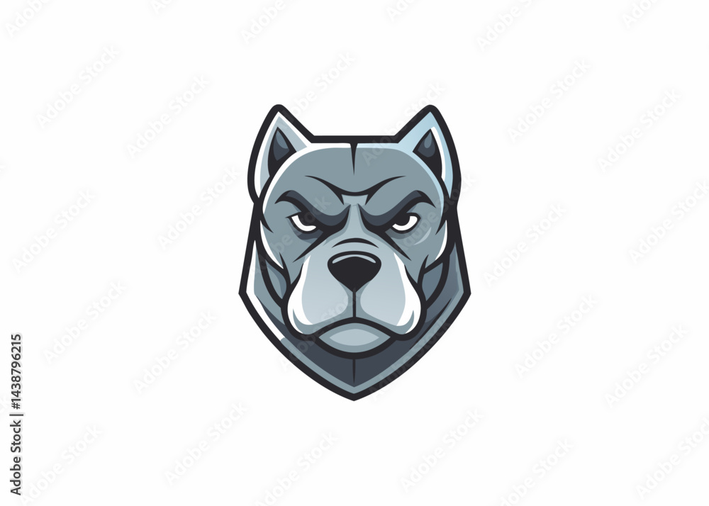 Aggressive dog face illustration Aggressive dog face illustration