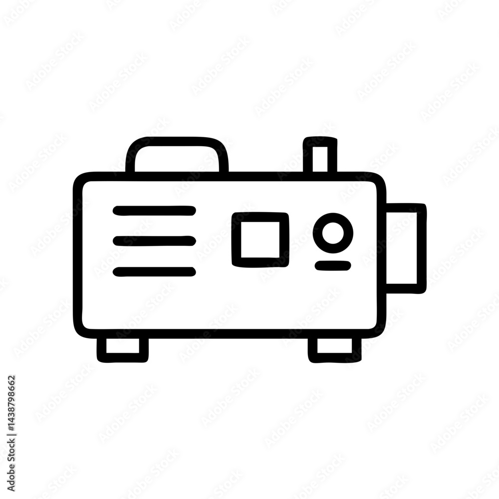 Industrial generator icon, vector Industrial generator icon, vector
