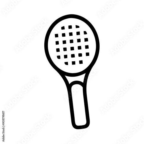 Simple Line Art Hairbrush Design, icon, vector  