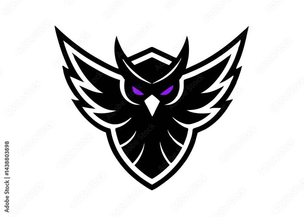 Wise Owl Emblem: A majestic owl emblem, rendered in a striking graphic style. It exudes wisdom and mystery, perfect for branding or design projects. Wise Owl Emblem: A majestic owl emblem, rendered in a striking graphic style. It exudes wisdom and mystery, perfect for branding or design projects.