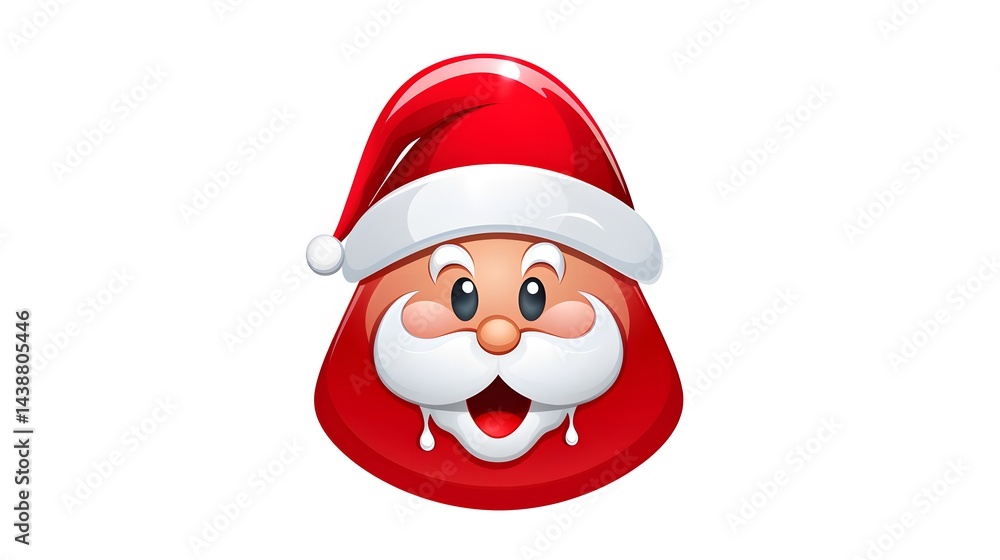 Festive and whimsical droplet donning Santa's hat for Christmas concept Festive and whimsical droplet donning Santa's hat for Christmas concept