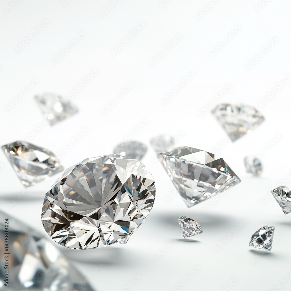 Sparkling diamonds in elegant display Sparkling diamonds in elegant display
