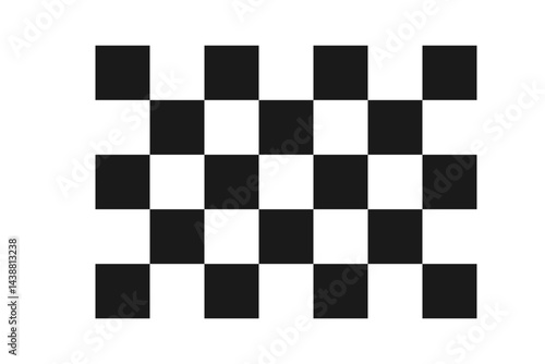 Printable black and white checkered flag vector for a motorsport racing event 