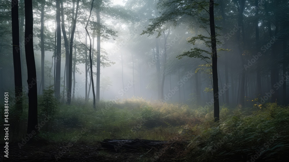 Fototapeta premium A forest with trees and a path