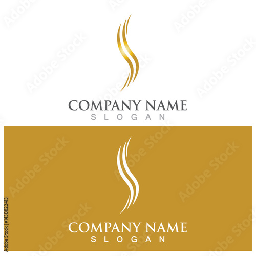 hair treatmen logo and vector template