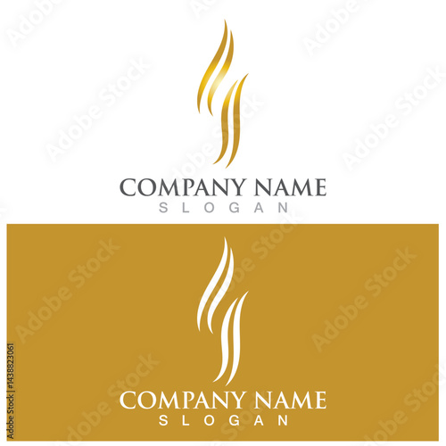 hair treatmen logo and vector template