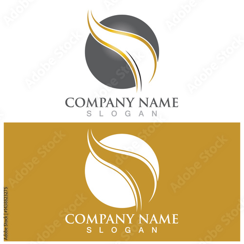 hair treatmen logo and vector template