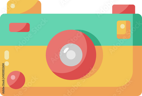 camera illustration on a white background    