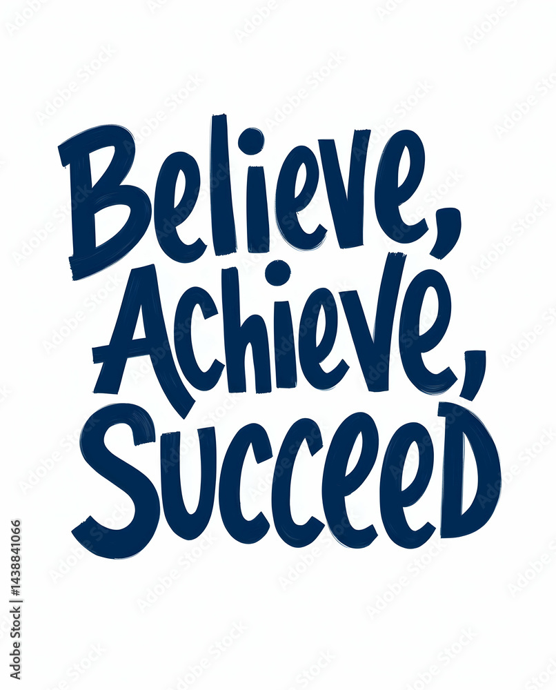Believe, Achieve, Succeed Bold Font Believe, Achieve, Succeed Bold Font