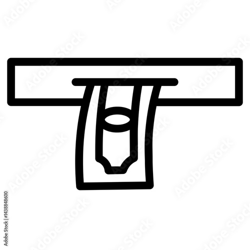 Atm Bank Cash Line Icon