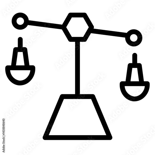 Balance Judge Scale Line Icon