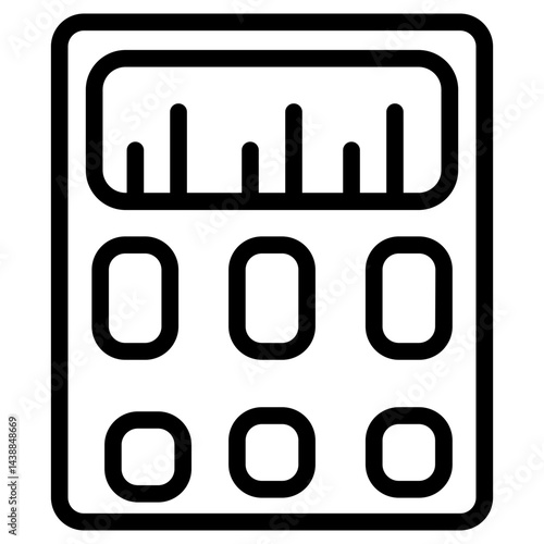 Budget Calculator Pay Line Icon