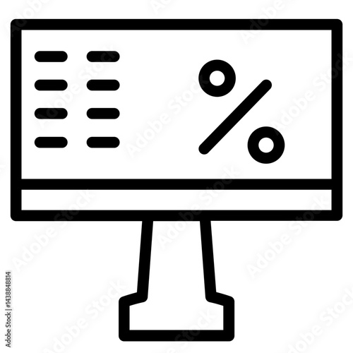 Finance Laptop Money Line Icon
