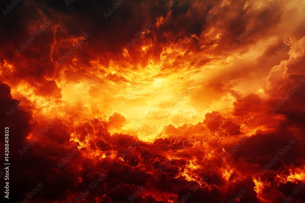 Fiery, apocalyptic sky Fiery, apocalyptic sky