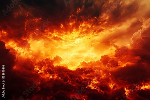 Fiery, apocalyptic sky