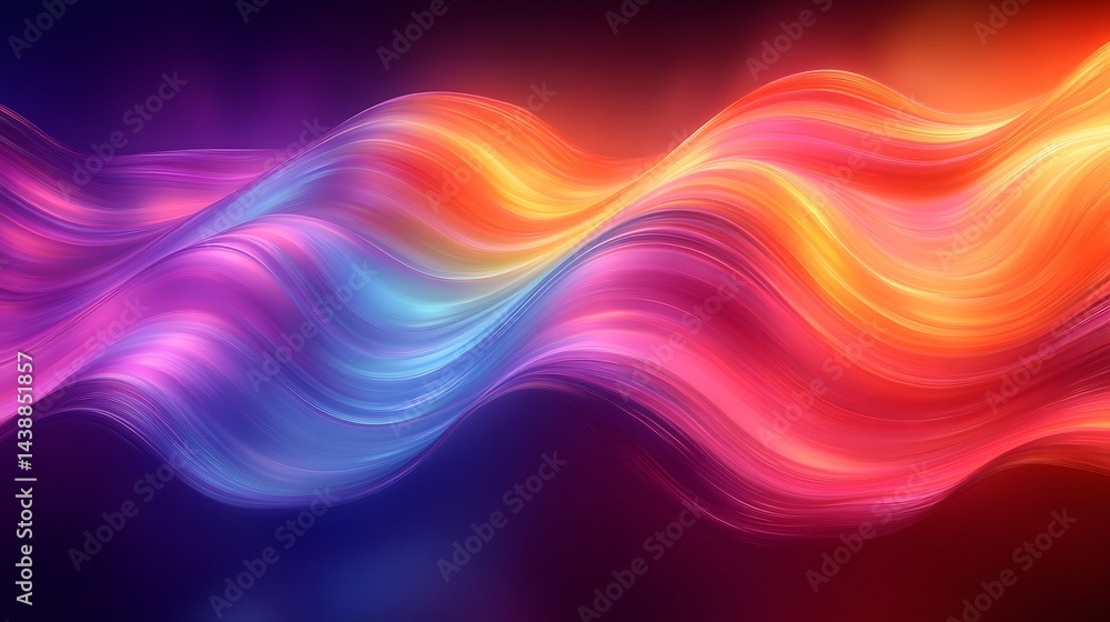 Fototapeta premium a colorful abstract background with waves and lights
